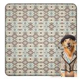 Washable Pee Pads for Dogs, Puppy Pads with Super Absorbent, Specifically Designed for Rollick/Homeplus 24inch 8 Panels Dog Playpen, 63 Square, Tribal Beige, 1 Pack - Retail: $35"