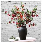 Ceramic Black Vase Home Decor, Flower Vases for Centerpieces, Vintage Farmhouse Vases for Home Decor or Gift, Rustic Vase Decor, Size 9 - Retail: $30"