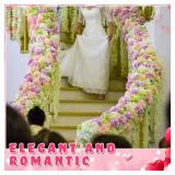 48 PCS Artificial Wisteria Hanging Flowers 6.56 Ft/pcs Fake Wisteria Vine Kit Hanging Flower for House Outdoor Garden Ceremony Outside Wedding Arch Floral Decor (White) - Retail: $71