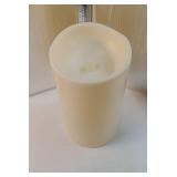 6 x 12" Extra Large Outdoor Waterproof Candle with Auto 6-Hour Timer, Ivory Plastic Made, Long Last for Half A Year - Retail: $30"