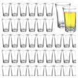 150 Pcs 1.2oz Acrylic Shot Glasses Set with Heavy Base Plastic Clear Round Small Shot Glasses, Bulk for Party Cocktail Vodka Espressos Liqueurs Tequila and Desserts. COUNT UNKNOWN. - Retail: $50