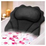 Bath Pillow Ergonomic Luxury Bathtub Pillow with Head, Neck, Shoulder and Back Support, 4D Bath Pillows for tub with 6 Powerful Suction Cups, Fits All Bathtub, Spa Tub, Hot Jacuzzi (WHITE) - Retail: $