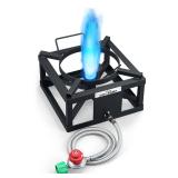 High-Pressure Single Burner Propane Stove With Jet Burner - Perfect for Backyard Cookouts, Tailgating. - Retail: $49