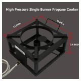 High-Pressure Single Burner Propane Stove With Jet Burner - Perfect for Backyard Cookouts, Tailgating. - Retail: $49