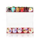 50 Pack 12 x 2.8 x 2.4 Inches Chocolate Covered Strawberries Boxes Macaron Boxes with Clear Lids, 12 Inches Long Bakery boxes with Window for Chocolate, Truffle, Cocoa Bombs, Cookies - Retail: $30