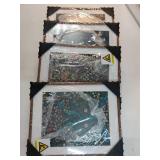 Framed William Morris Canvas Wall Art, 4 Piece Vintage Botanical Floral Bird Wall Art Decor, Retro Strawberry Thief Painting Artwork for Living Room, Bedroom, Bathroom, Office, Dining Room, 8x10 - Ret