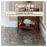 Nexus Self Adhesive 12-Inch Vinyl Floor Tiles, 20 Tiles - 12 x 12", Dark Slate Marble Pattern - Peel & Stick, DIY Flooring for Kitchen, Dining Room, Bedrooms & Bathrooms by Achim Home Decor - Retail: 