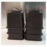 Bed Riser/Furniture Lift Bed/Bed risers/Furniture Lifter/Table risers/Frame Risers Create Under Bed Storage Heavy Duty for Furniture Height Adjustment (Black 6 Pack, 4 Inch) - Retail: $30