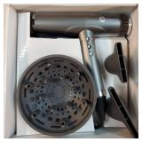 Professional Ionic Hair Dryer with Diffuser - Lightweight, Compact, Powerful & Fast Salon Blow Dryer with High Speed Brushless Motor for Travel, Women & Men (Ceramic, Dark) - Retail: $130
