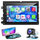 4+64G Android 12 Car Stereo for Ford 2004-2014 F150/F250/F350, 7 Inch IPS Touch Screen Car Radio with Wireless Carplay/Android Auto, GPS, WiFi, Bluetooth, FM, Support OBD2/DVR/DPS - Retail: $99