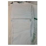 Amazon Basics 4 Piece Bed Sheet Set, 100% Cotton Jersey, Includes Super Soft, Flat and Fitted Sheets, Pillowcase, King, White, Solid - Retail: $45