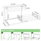 Under Sink Organizer, Pull Out Cabinet Organizer 2 Tier Slide Out Sink Shelf Cabinet Storage Shelves, Storage for Kitchen Bathroom, White, 2 Pack - Retail: $39