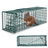 2 Pcs Humane Squirrel Trap Heavy Duty Live Animal Chipmunk Catch and Release Rat Trap for Outdoor Small Animals Mouse Raccoon Stray Cat Rodent Weasels(Green) - Retail: $32