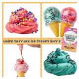 Original Stationery Ice Cream Slime Kit for Girls Toys, DIY Cherry-Scented Slime Making Set with 31 Pieces, Fun Arts and Crafts for Kids Ages 8-12, Easter and Birthday. CONTAINER DAMAGED and UNSURE OF