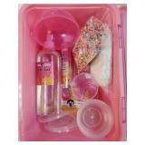 Original Stationery Ice Cream Slime Kit for Girls Toys, DIY Cherry-Scented Slime Making Set with 31 Pieces, Fun Arts and Crafts for Kids Ages 8-12, Easter and Birthday. CONTAINER DAMAGED and UNSURE OF