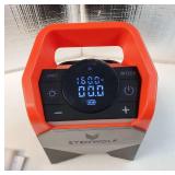 Zephyr S5 Heavy-Duty Tire Inflator Portable Air Compressor, 160PSI &15600mAh Cordless Air Pump with LED Light for Car Tires, Bike, Motorcycle, Balls, Pickups (Vivid Orange) - Retail: $110