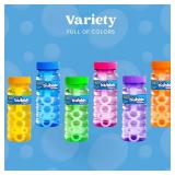 6 Pcs Bubble Bottles with Wand Assortment for Kids, 4oz Blow Bubbles Solution Novelty Summer Toy - Activity Party Favor Assorted Colors Set, Party Favors, Birthday - Retail: $37