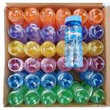 6 Pcs Bubble Bottles with Wand Assortment for Kids, 4oz Blow Bubbles Solution Novelty Summer Toy - Activity Party Favor Assorted Colors Set, Party Favors, Birthday - Retail: $37