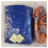 Swimming Pool Basketball Hoop Set by Hoop Shark - Yellow/Blue - Inflatable Hoop with Ball - Perfect for Competitive Water Play and Trick Shots - Retail: $50