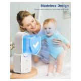 Desk Fan, Portable Bladeless Fan 11.8 inch Small Personal Cooling Fan with 5 Colors Touch Control LED Light, Quiet Table Fan for Office, Home, Bedroom - Retail: $30