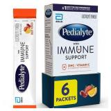 Pedialyte Immune Support Electrolyte Powder - Fruit Punch - 2.94oz 6packets
