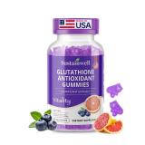 SustainWell Glutathione Collagen Gummies Premium L-Glutathione&Collagen Supplement Gummies for Skin Brightening, Antioxidant Support & Cellular Detox Sugar Free 60 Count Blueberry Flavor (EXP 08/05/27