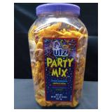 UTZ PARTY MIX CRUNCHY CURLS, TORTILLA CHIPS, BBQ CORN CHIPS, PRETZEL WHEELS, NACHOS 26 Oz