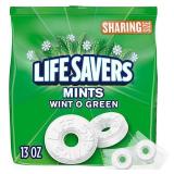 Life Savers Wint-O-Green Breath Mints Hard Candies Individually Wrapped, Sharing Size - 13oz