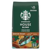 Starbucks House Blend  Ground Coffee  Medium Roast Hot or Iced Coffee  18 oz