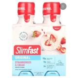 SLIMFAST ORIGINAL MEAL REPLACEMENT SHAKE STRAWBERRIES AND CREAM 4-11 OZ BOTTLES