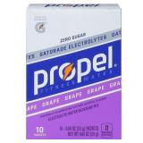 PROPEL GRAPE ELECTROLYTE WATER BEVERAGE MIX, GRAPE 10 packets