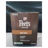 Peet s Coffee French Roast Premium Dark Roast Single Serve Coffee Pods  22 Count