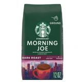 Starbucks Morning Joe  Ground Coffee  Dark Roast Hot or Iced Coffee  12 oz