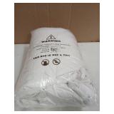 Hotel Grand Luxury White Goose Feather Down Fiber Comforter Twin Size, 100% Cotton All Season Duvet Insert Twin, Medium Warmth Bedding Comforter with 8 Corner Loops, White 68x90 Inch - Retail: $60