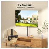XINLEI Mobile TV Stand with Wheels for Most 21-60 Inch Flat/Curved Screens TVs, Height Adjustable Rolling TV Cart, up to 77 lbs, Max VESA 400x400, ML55SE - Retail: $40