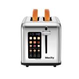 Mecity 2 Slice Toaster Touch Screen 1.5" Wide Slot, Stainless Steel Smart Bread Toaster for Bagel Muffin Waffle Gluten Free Breads, Timer, Defrost, Reheat, 120V 825W - Retail: $50