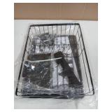 GAOKASE Dish Drying Rack, Stainless Steel Space-Saving Dish Rack, Dish Racks for Kitchen Counter, Kitchen Dish Drainers with Removable Utensil Holder,New Drain Outlet,Plate Rack and Drainboard, Black 