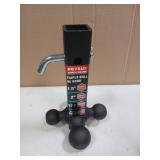 REYSUN Patented Forged Trailer Hitch Tri-Ball Hitch with Hook: 3 Sizes in 1 Tow Ball Hitch, Fits 2-inch Hitch Receiver, Secure Locking Mechanism, Matt Black - Retail: $43