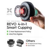 REVO The Original 4-in-1 Smart Cupping Therapy Massager, Red Light Therapy for Targeted Pain Relief, Knots, Aches, Muscle Soreness, Circulation & Tighter Skin, Portable Electric Massager- 2 Pack - Ret