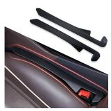 IHOTDER 2PCS Car Seat Gap Filler - Car Seat Gap Filler Organizer for Holding Phone,Key,Purse - Universal Car Gap Filler Fits Car Truck SUV Car Interior Accessories (Black/2PCS) - Retail: $11
