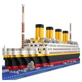 BIDIUTOY Titanic Ship Model Building Block Set, 3D Puzzle Sets DIY Educational Toys, Bricks Toy, with 1860Pcs Micro Mini Blocks, Ideal Gift for Kids and Adults - Retail: $30