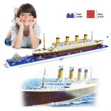BIDIUTOY Titanic Ship Model Building Block Set, 3D Puzzle Sets DIY Educational Toys, Bricks Toy, with 1860Pcs Micro Mini Blocks, Ideal Gift for Kids and Adults - Retail: $30