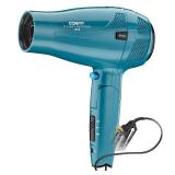 Conair Cord-Keeper Dryer with Folding Handle and Retractable Cord, 1875W Travel Hair Dryer, Ionic Technology, Teal - Retail: $25