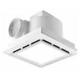 MEOZRI Bathroom Exhaust Fan with LED Light Ceiling Mount Ventilation Fan 118 CFM 1.0 Sones 4 Inch Duct Quiet Bathroom Vent Fan with Light Combo 5000K for Home Bath Hotel-Squares - Retail: $51