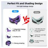 Relohas Deluxe 5 in 1 Silicone Accessories for Meta Quest 3, VR Protective Case Set, Controller Grip Cover, VR Shell Cover, Face Cover, Gifts for Christmas & Halloween (Galaxy Purple) - Retail: $23