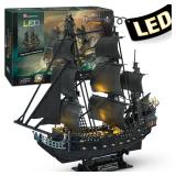 CubicFun 3D Puzzles for Adults Home Decor Pirate Ship Gifts for Men Women Model Kits Brain Teaser Valentines Day Gifts,Queen Anne