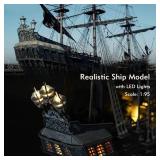 CubicFun 3D Puzzles for Adults Home Decor Pirate Ship Gifts for Men Women Model Kits Brain Teaser Valentines Day Gifts,Queen Anne