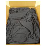 1 Pack Navy Blue Table Clothes for 8 Foot Rectangle Tables, One-Piece Wrinkle Resistant Stretch Spandex Table Covers with Table Skirt for Event Banquet Wedding Birthday Party - Retail: $28