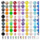 320pcs Crystal Beads for Pen Making, Including 100pcs 16mm Rhinestone Mixed with Round Bead and Bubble Gum, and 120pcs 10mm Spaced, DIY handicrafts (16mm) - Retail: $17