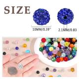320pcs Crystal Beads for Pen Making, Including 100pcs 16mm Rhinestone Mixed with Round Bead and Bubble Gum, and 120pcs 10mm Spaced, DIY handicrafts (16mm) - Retail: $17